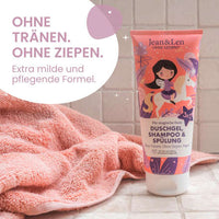 Kinder Duschgel, Shampoo & Spülung 3in1 magische Feen, 200 ml Jean&Len
