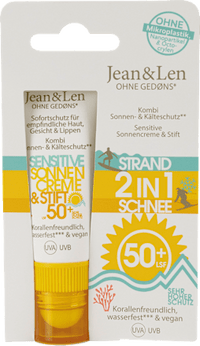 Sonnenschutz Kombi Gesicht Creme & Stift, LSF 50+, 1 St Jean&Len