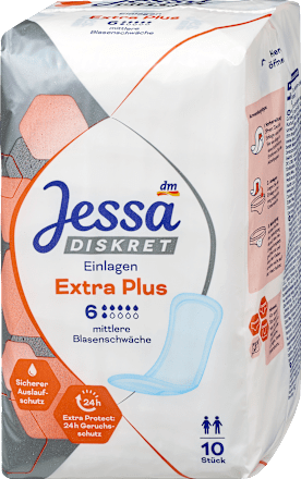 Einlagen Inkontinenz Extra Plus, 10 St Jessa DISKRET