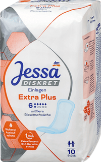 Einlagen Inkontinenz Extra Plus, 10 St Jessa DISKRET
