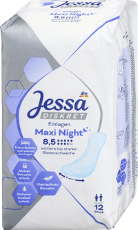 Maxi Nacht Incontinentie Pads, 12 stuks
