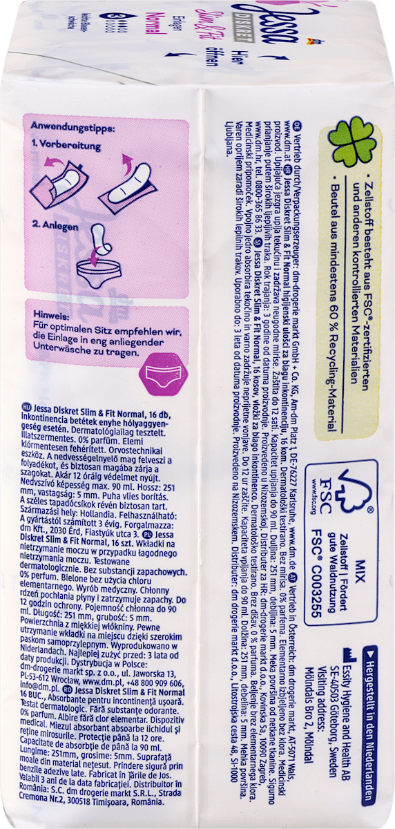 Einlagen Inkontinenz Slim & Fit Normal, 16 St