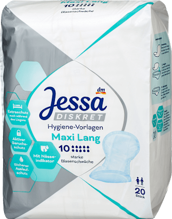 Hygiene-Vorlagen Inkontinenz Maxi Lang, 20 St Jessa DISKRET