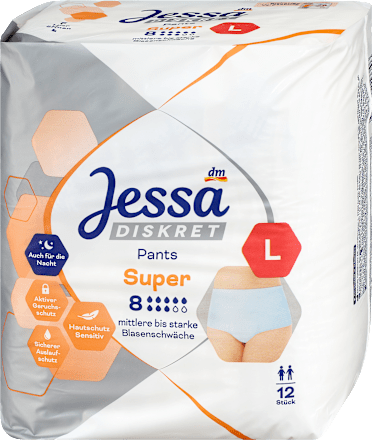 Pants Inkontinenz Super Gr. L, 12 St Jessa DISKRET