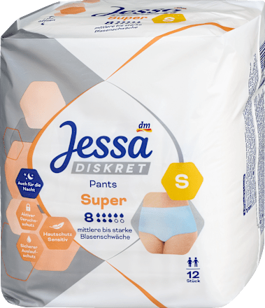 Pants Inkontinenz Super Gr. S, 12 St Jessa DISKRET