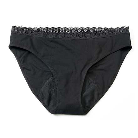Periodenunterwäsche Slip Spitze schwarz Gr. L nature, 1 St Jessa