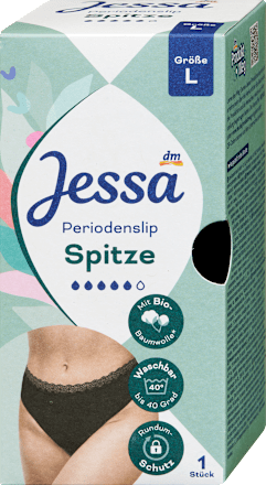 Periodenunterwäsche Slip Spitze schwarz Gr. L, 1 St