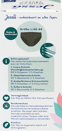 Periodenunterwäsche Slip Spitze schwarz Gr. L, 1 St