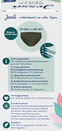 Periodenunterwäsche Slip Spitze schwarz Gr. L, 1 St