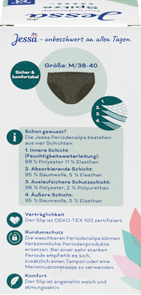 Periodenunterwäsche Slip Spitze schwarz Gr. M, 1 St
