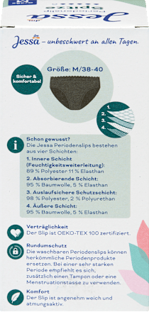 Periodenunterwäsche Slip Spitze schwarz Gr. M, 1 St