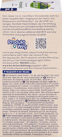 Periodenunterwäsche Slip Spitze schwarz Gr. XL nature, 1 St Jessa