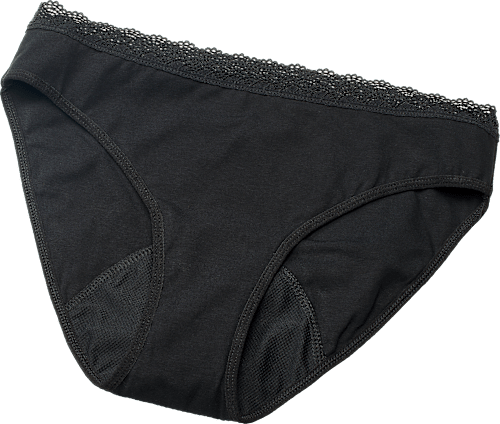 Periodenunterwäsche Slip Spitze schwarz Gr. XS, 1 St