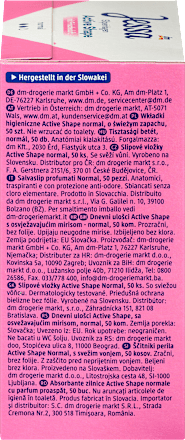 Slipeinlagen Active Shape mit Frischeduft, 50 St