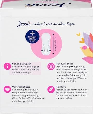 Slipeinlagen Flexibel Normal, 55 St Jessa