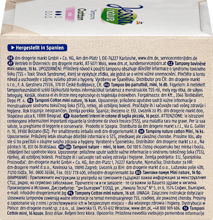 Tampons Cotton Mini nature, 16 St Jessa