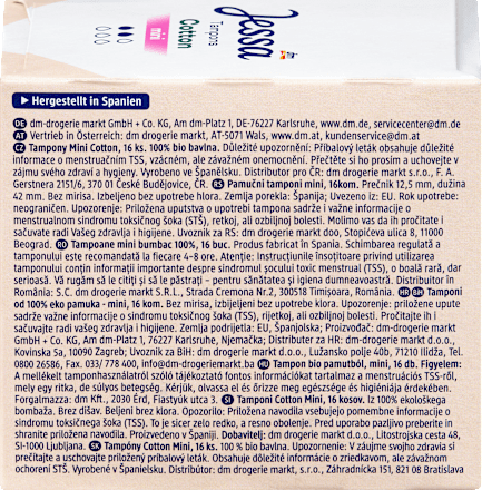 Tampons Cotton Mini, 16 St