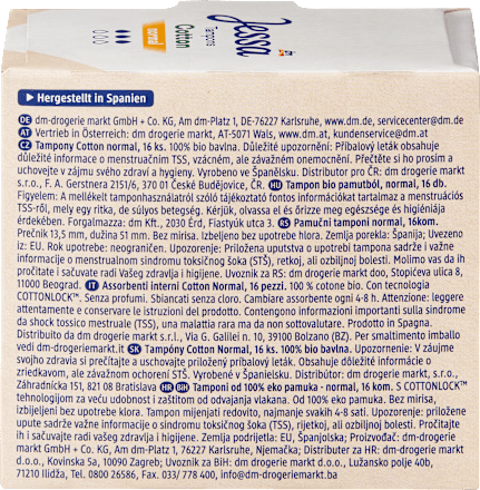 Tampons Cotton Normal, 16 St