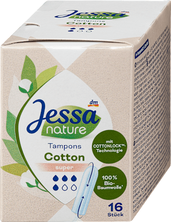 Tampons Cotton Super nature, 16 St Jessa