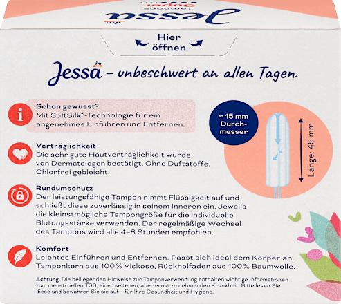 Tampons Super, 56 St Jessa