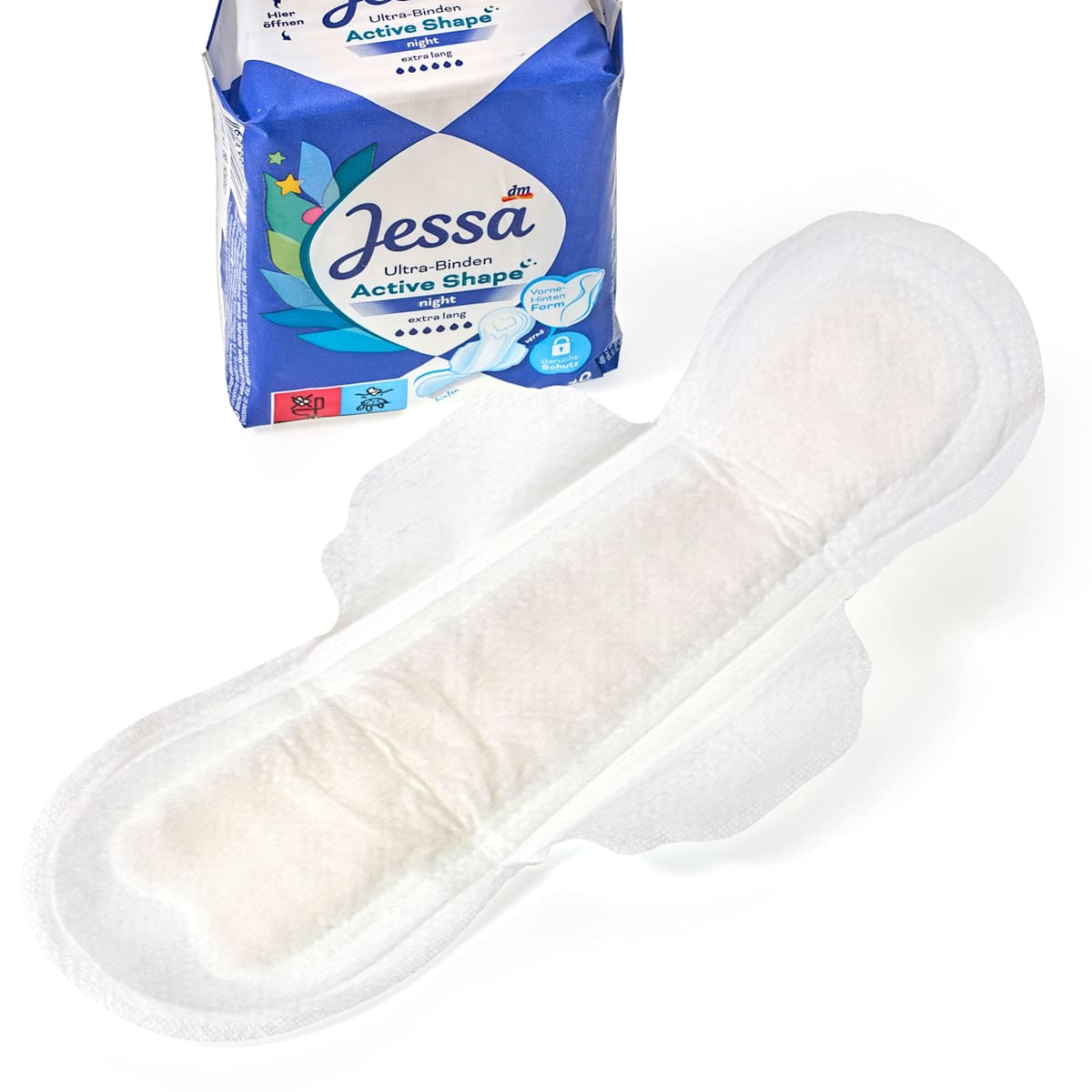 Jessa Ultra-Binden Active Shape Night Extra Lang, 10 St