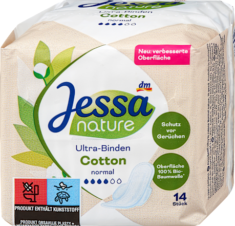 Ultra-Binden Cotton Normal nature, 14 St Jessa