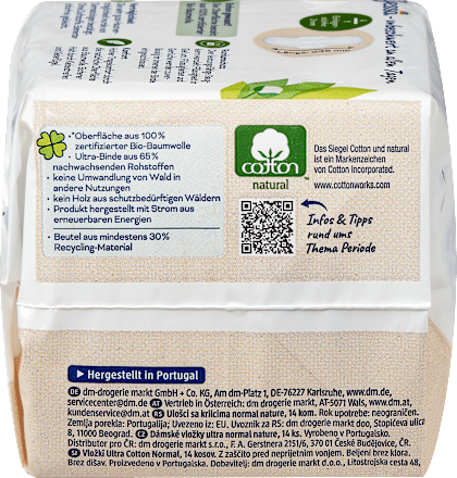 Ultra-Binden Cotton Normal nature, 14 St Jessa