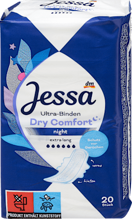 Ultra-Binden Dry Comfort Night, Big Pack, 20 St Jessa