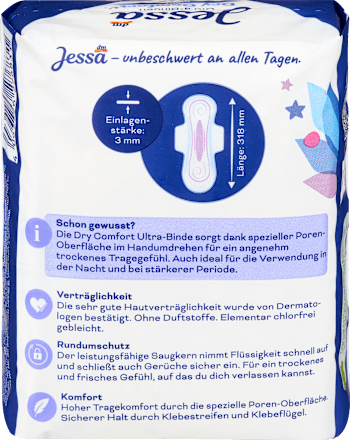 Ultra Binden Dry Comfort Night, 10 St