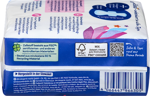 Ultra Binden Skin Comfort Night Plus, 9 St