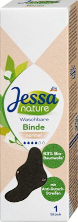 Waschbare Binde schwarz Normal, 1 St