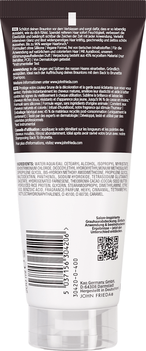 John Frieda Conditioner Back To Brunette Grey Defying, 200 ml