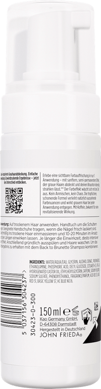 John Frieda Tönungsschaum Back To Brunette Intense Grey Blending Schaum, 150 ml