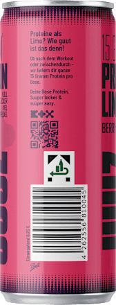 Erfrischungsgetränk, Protein Limo, Berry, 330 ml EINWEG