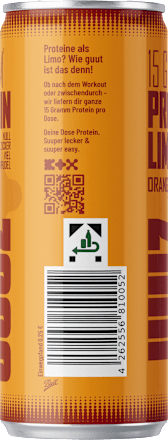 Erfrischungsgetränk, Protein Limo Orange, 330 ml EINWEG
