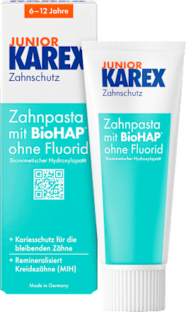 Zahnpasta Kinder Junior, ab 6 Jahren fluoridfrei, 65 ml