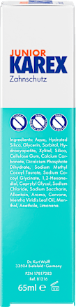 Zahnpasta Kinder Junior, ab 6 Jahren fluoridfrei, 65 ml
