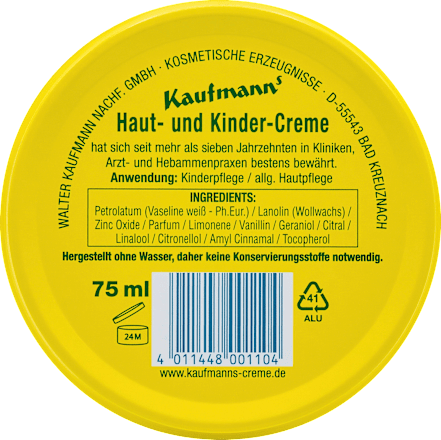 Baby & Kinder Pflegecreme, 75 ml