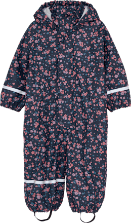 Regenanzug mit Blumen-Muster, blau & rosa, Gr. 98/104, 1 St Kilmanock