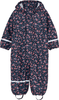 Regenanzug mit Blumen-Muster, blau & rosa, Gr. 98/104, 1 St Kilmanock