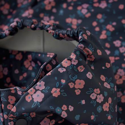 Regenanzug mit Blumen-Muster, blau & rosa, Gr. 98/104, 1 St Kilmanock