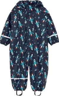 Regenanzug mit Raketen-Muster, blau, Gr. 98/104, 1 St Kilmanock