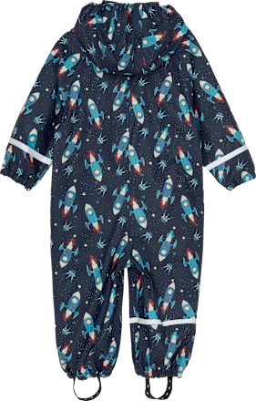Regenanzug mit Raketen-Muster, blau, Gr. 98/104, 1 St Kilmanock