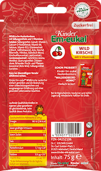 Bonbon, Wildkirsche für Kinder, zuckerfrei, 75 g