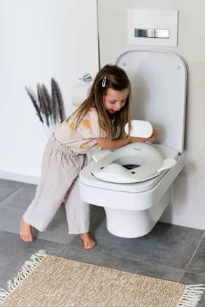 Toilettrainer lichtgrijs, 1 stuk