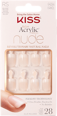 Kunstnagels Salon Acryl Frans Naakt, 28 stuks