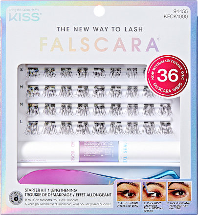 Künstliche Wimpern Falscara Starterkit Lengthening, 36 St