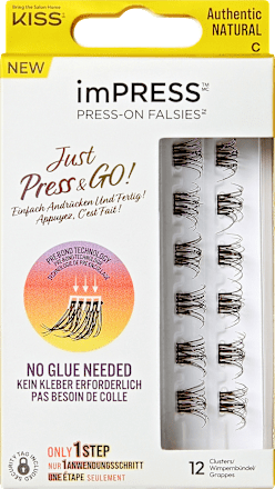 Künstliche Wimpern imPRESS Press On Falsies Authentic Natural, 12 St KISS