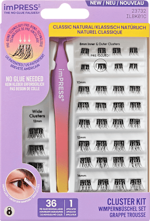 Künstliche Wimpern Set imPRESS Press-on Falsies Kit 01, 1 St