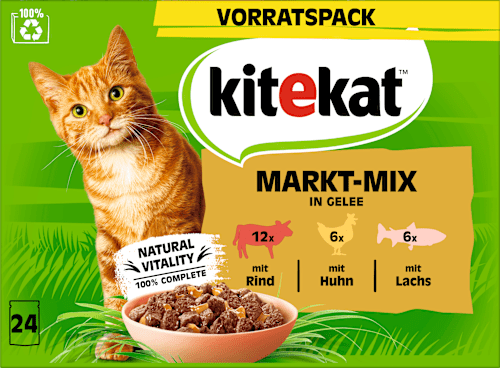 Nat kattenvoer Marktmix in gelei Multipack (24x85 g), 2,04 kg